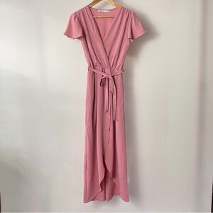 Fraîche by J Pink Wrap Dress Size S